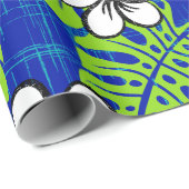 Brett-kurzer Garten - tief Blau Geschenkpapier (Rolleneckpunkt)