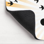 Brett mit Vögeln. Mousepad (Ecke)