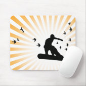 Brett mit Vögeln. Mousepad (Mit Mouse)