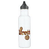 Brett, Name, Logo aus einer Pizza, Edelstahlflasche (Rechts)