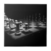 Brett Schach-Schwarz-weißes Fliese (Vorderseite)