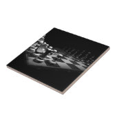 Brett Schach-Schwarz-weißes Fliese (Seite)