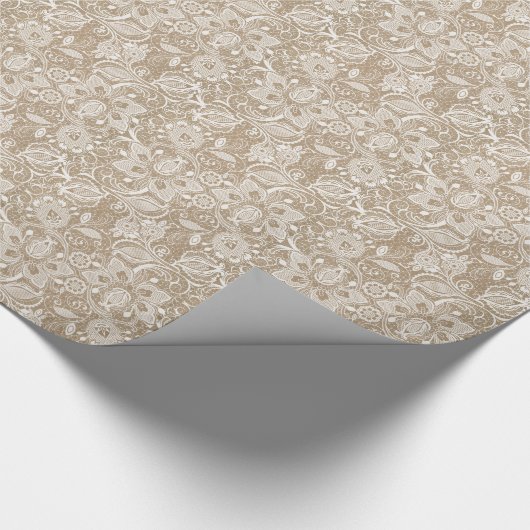 Brett- und Lace-Floral Paper Geschenkpapier (Ecke)