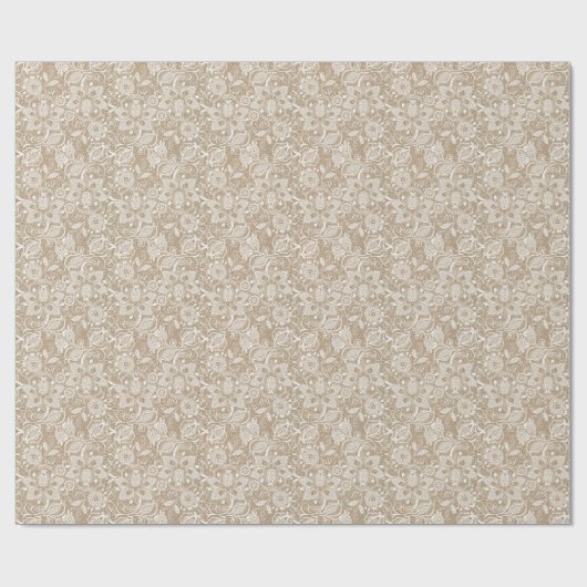 Brett- und Lace-Floral Paper Geschenkpapier (Flach)