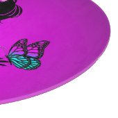 Brett zum Schneiden der lila Schmetterlingsfrau (Ecke)