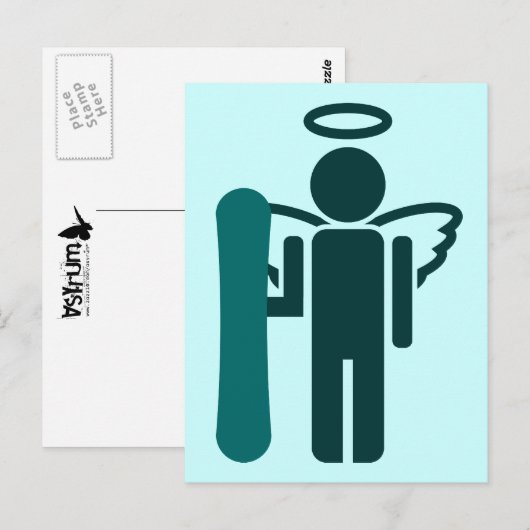 Brettengel. Postkarte (Vorne/Hinten)