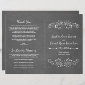 Bretter Geblüht und wirbeln | Hochzeitsprogramm (Vorne/Hinten)