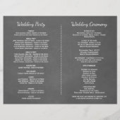 Bretter Geblüht und wirbeln | Hochzeitsprogramm (Rückseite)