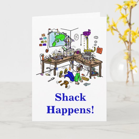 Bretterbude geschieht lustige karte (Gelbe Blume)