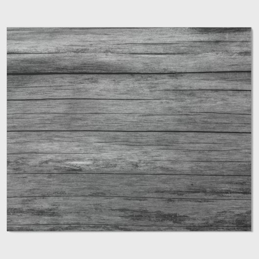 Brettholz, graue Kornstruktur Geschenkpapier (Flach)