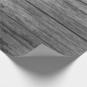 Brettholz, graue Kornstruktur Geschenkpapier (Ecke)