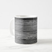 Brettholz, graue Kornstruktur Kaffeetasse (Vorderseite Links)