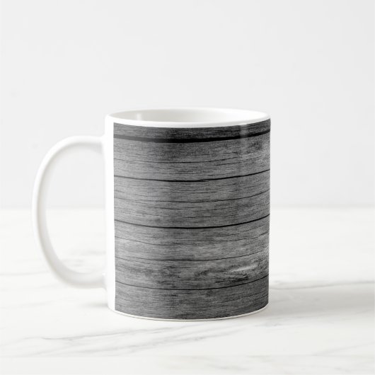 Brettholz, graue Kornstruktur Kaffeetasse (Links)