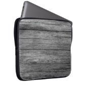 Brettholz, graue Kornstruktur Laptopschutzhülle (Vorne Rechts)