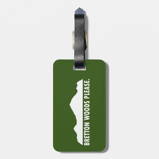 Bretton Woods bitte Gepäckanhänger (Rückseite vertikal)