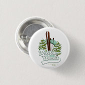 Bretton Woods New Hampshire-Logo Button (Vorne & Hinten)