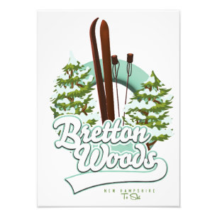 Bretton Woods New Hampshire-Logo Fotodruck