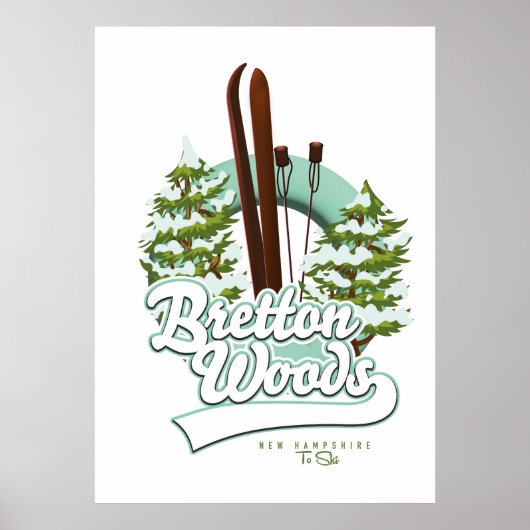 Bretton Woods New Hampshire-Logo Poster (Vorne)