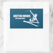 Bretton Woods New Hampshire Skier Rechteckiger Aufkleber (Tasche)
