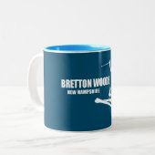 Bretton Woods New Hampshire Skier Zweifarbige Tasse (Vorderseite Links)