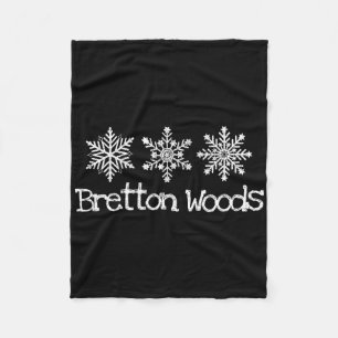 Bretton Woods Ski Skier Schneeflocken Snowboar Fleecedecke