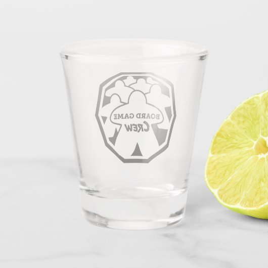 Brettspiel-Crew-Shootglas Schnapsglas (Rückseite)