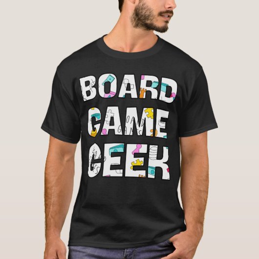 Brettspiel-Geek-Retro T-Shirt (Vorderseite)