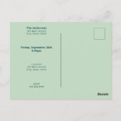 Brettspiel Nacht Einladung Postkarte (Rückseite)