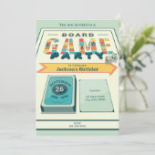 Brettspiel-Party Einladung (Stehend Vorderseite)