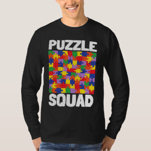 Brettspiel- und Tischspieler-Puzzlesquadrat T-Shirt