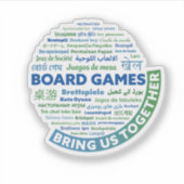 Brettspiele bringen uns zusammen mit Vinyl Sticker (Vorderseite)