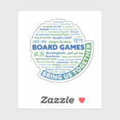 Brettspiele bringen uns zusammen mit Vinyl Sticker (Blatt)