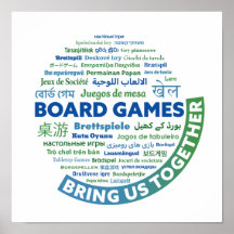 Brettspiele bringen uns zusammen Poster