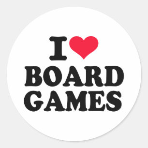 Brettspiele der Liebe I Runder Aufkleber