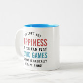 Brettspiele ist Happy Funny Board Games Lover Zweifarbige Tasse (Vorderseite Links)