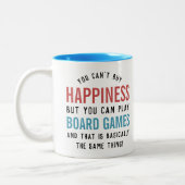 Brettspiele ist Happy Funny Board Games Lover Zweifarbige Tasse (Links)