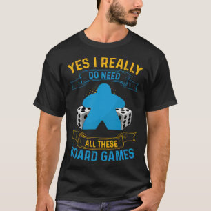 Brettspiele Meeple Würfel Geek für Gamer T-Shirt