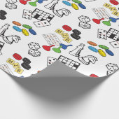 Brettspiele und Wortspiele Geschenkpapier (Ecke)