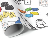 Brettspiele und Wortspiele Geschenkpapier (Rolleneckpunkt)