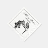 Brettspiele: Zwei Katzen spielen Schachspiel Serviette (Ecke)