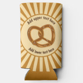 Bretzel Burst Knotted Loaf & 2 Zeilen Text auf Ihr Selters Dosenkühler (Rückseite)