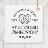 Bretzel, den wir dem Knoten danken, dass du Hochze Geschenkanhänger (Rückseite)