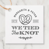 Bretzel, den wir dem Knoten danken, dass du Hochze Geschenkanhänger (Vorderseite)