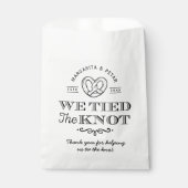 Bretzel, den wir dem Knoten danken, dass du Hochze Geschenktütchen (Vorderseite)