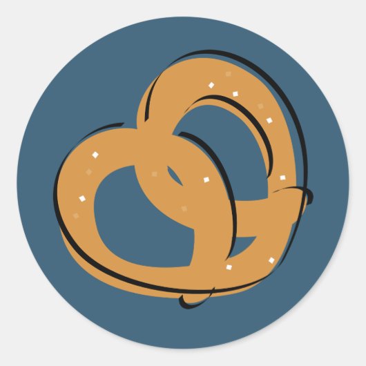 Bretzel-Drehung Runder Aufkleber (Vorderseite)