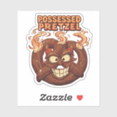 Bretzel Funny Halloween Pretzel Puff Aufkleber (Blatt)