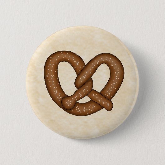 Bretzel mit Beige-Bkgd-Taste Button (Vorderseite)