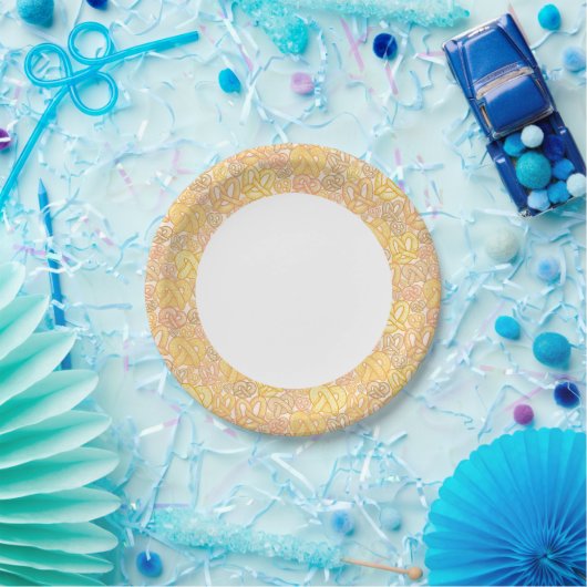 Bretzel-Muster Pappteller (Party)
