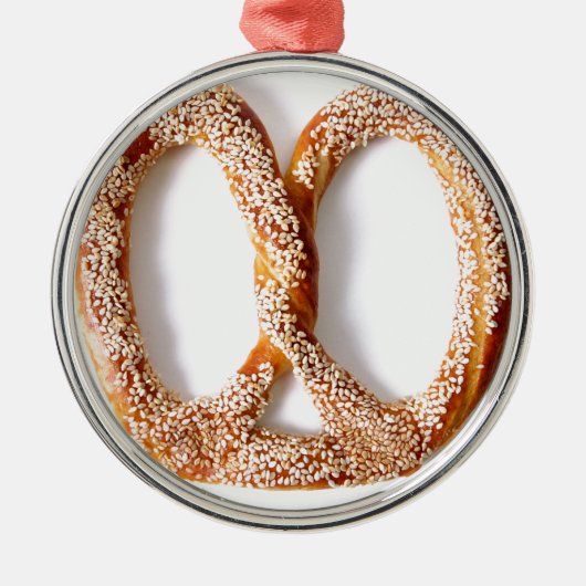 Bretzel Ornament Aus Metall (Vorne)