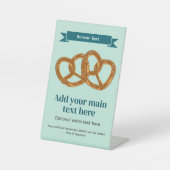 Bretzel Party Thema - Salate Snacks und Ihr Text Sockelschild (Vorderseite)